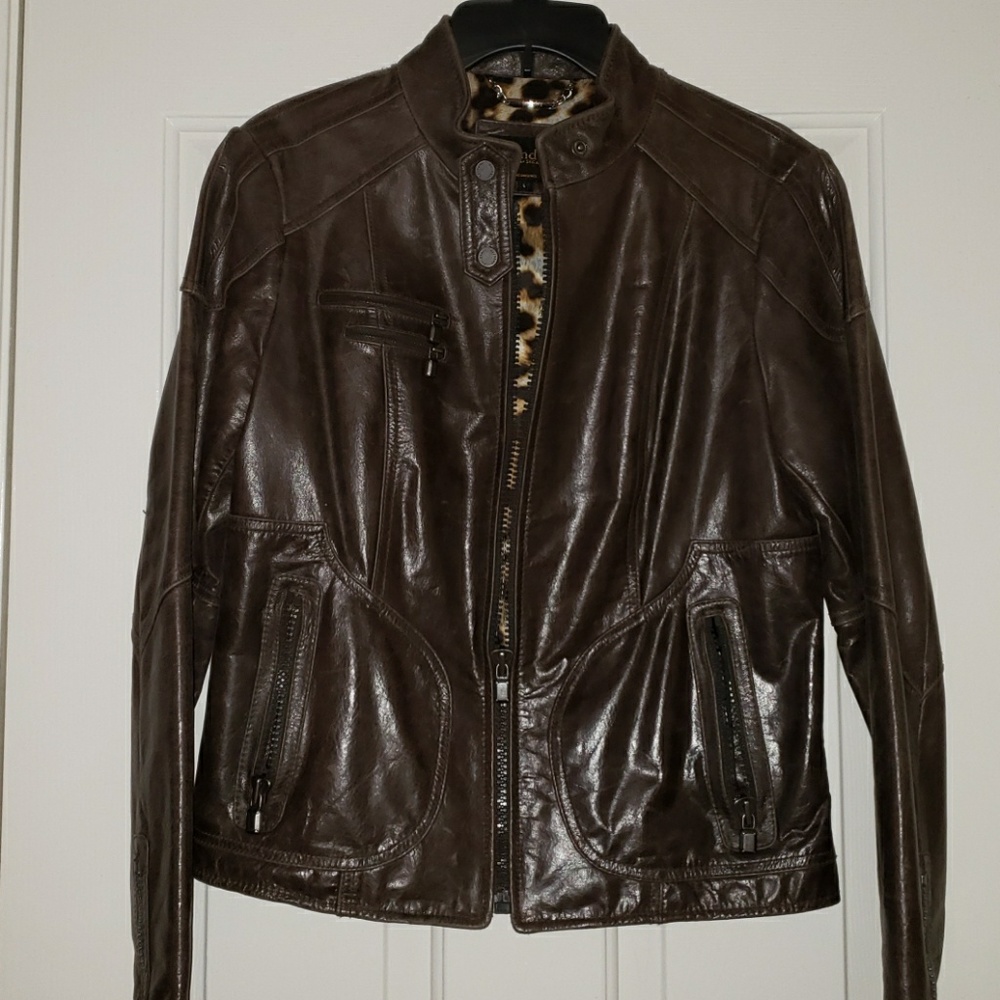 Chocolate Brown Leather Jacket